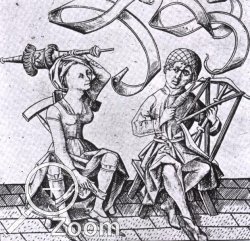 Haspel in einer sptmittelalterlichen Illustration (1480)